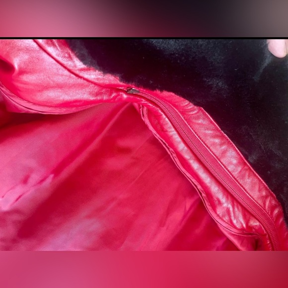 DANIER Red Leather Jacket, Large - Picture 8 of 10